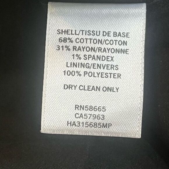 Halogen Black & White Print A Line Skirt Cotton Rayon Sz 10 - Picture 4 of 5